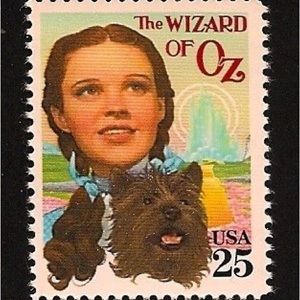 Pin | Vintage Wizard of Oz Postage Stamp | Dorothy, Toto, Yellow Brick Road ✨
